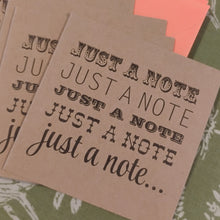 Load image into Gallery viewer, 'Just a Note' note card