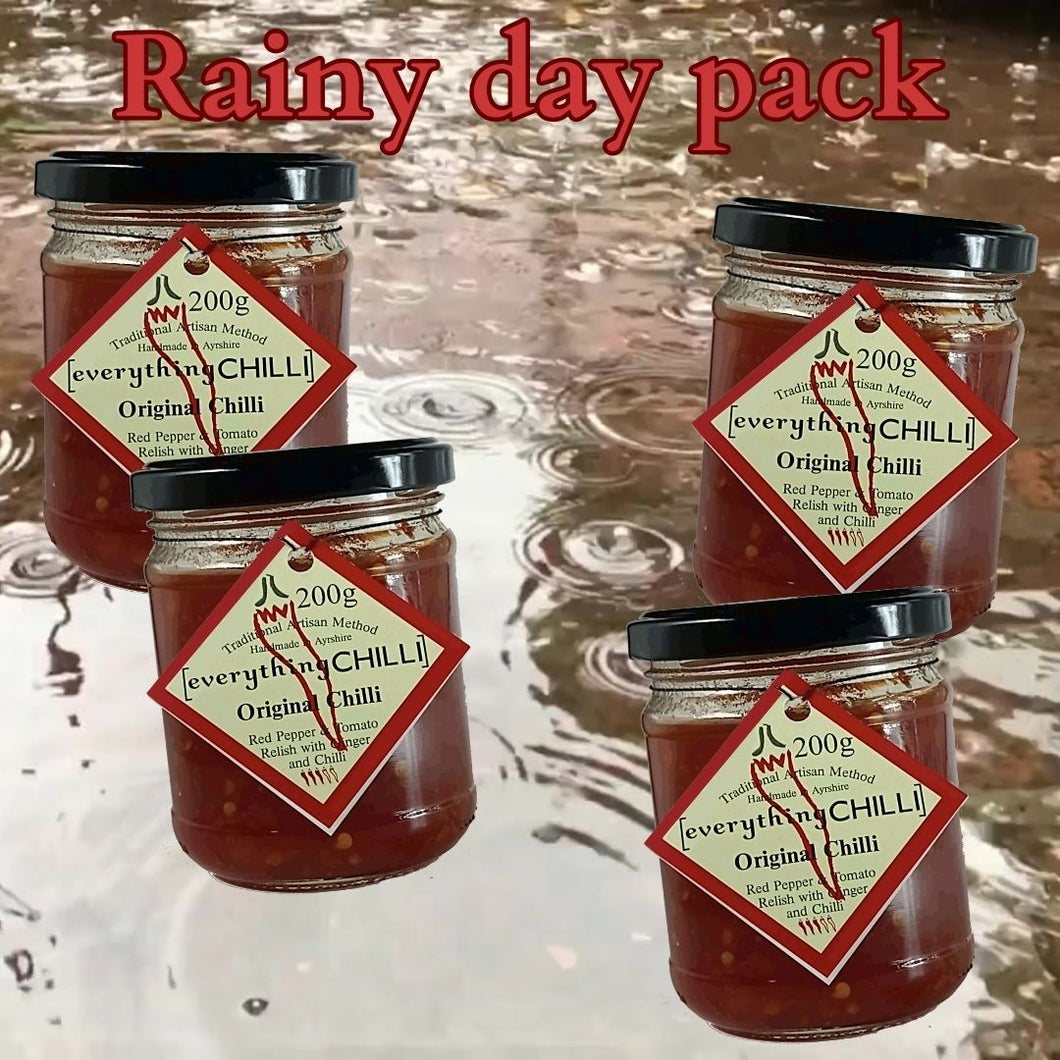 Rainy Day Pack<br/>Original Chilli Relish X 4<br/>🌶🌶🌶