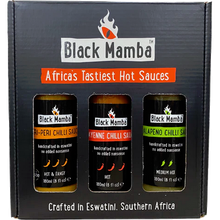 Load image into Gallery viewer, Black Mamba&lt;br/&gt;Chilli Sauce Trio Gift Set
