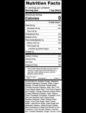 Load image into Gallery viewer, Nutrition facts label for Elixir sauce
