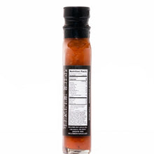 Load image into Gallery viewer, Bottle of Hellfire Hot Sauce with black cap on a white background
