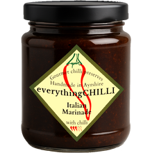 Load image into Gallery viewer, Jar of &#39;everythingCHILLI&#39; Italian Marinade with a black lid on a white background
