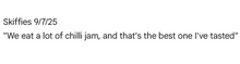 Load image into Gallery viewer, a review about chili jam.
