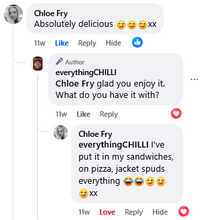 Load image into Gallery viewer, Absolutely delicious 😋😋😋xx I&#39;ve put it in my sandwiches, on pizza, jacket spuds everything 😂😂😋😋😋xx
