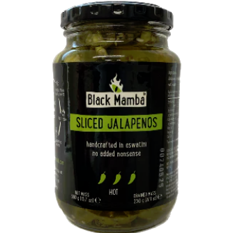 Black Mamba<br/>Sliced Jalapenos<br/>🌶🌶🌶🌶