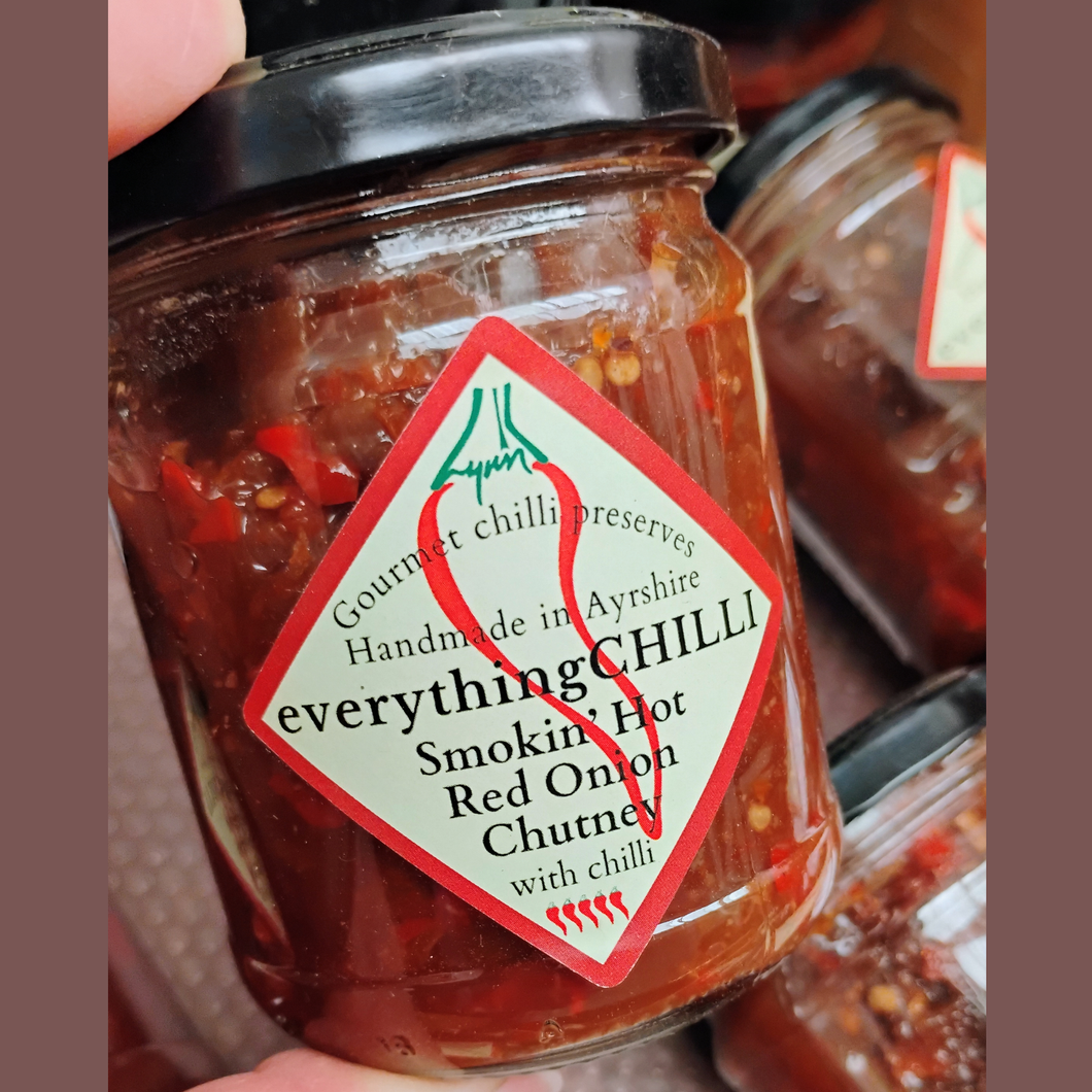 Jar of Smokin' Hot Red Onion Chilli Chutney