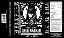 Load image into Gallery viewer, Label of Hellfire The Elixir spice with black and white design
