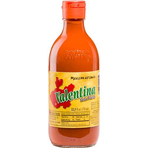 Bottle of Valentina Mexican hot sauce